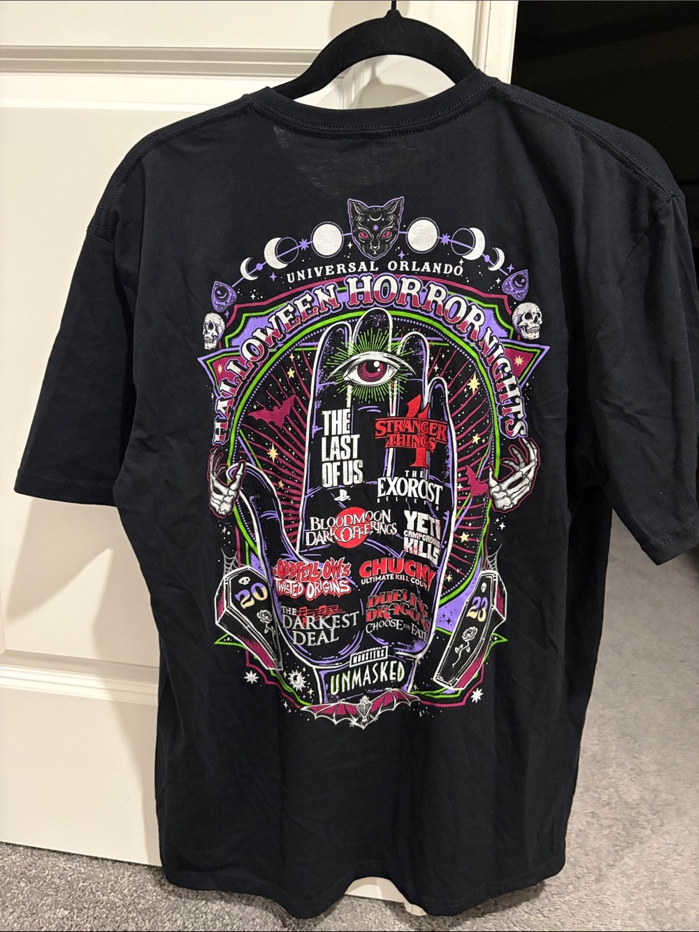 Universal Studios HHN Halloween Horror Night 2023 All Houses Shirt L
